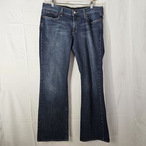 Lucky Brand Dungarees Gene Montesano Midrise Flare Jeans Women's Size 32 35x31